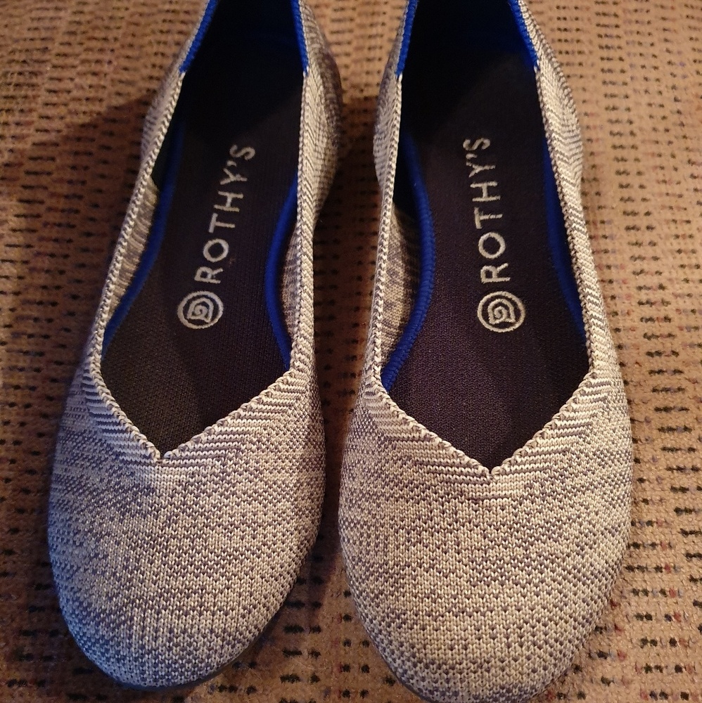 Rothy's Taupe heather flats size 8
